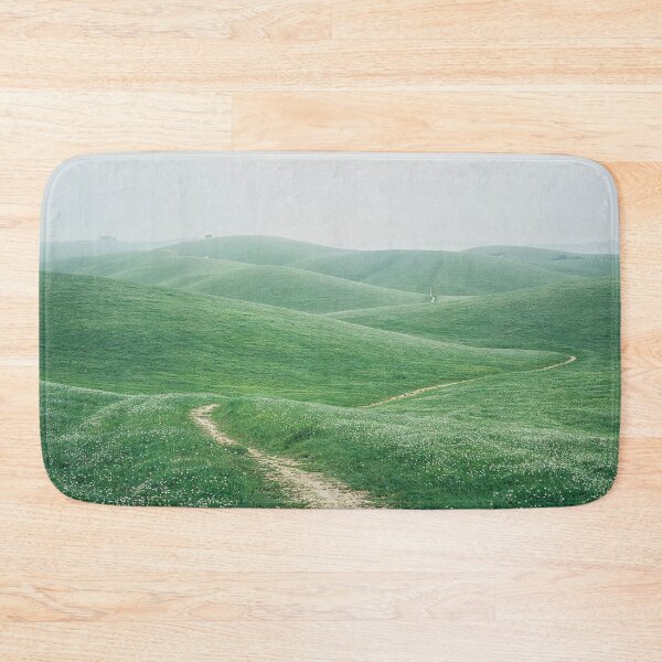 Item preview, Minimalist Green Hills and Winding Path in Italy - Landscape Photography designed and sold by regnumsaturni.