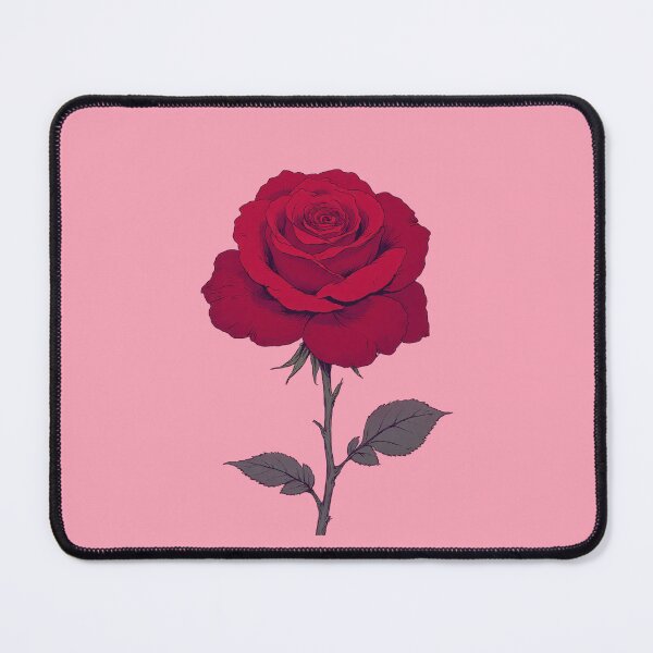 Item preview, Vibrant Rose Bloom Against Pastel Backdrop Comic Style Illustration designed and sold by ShroomForge.