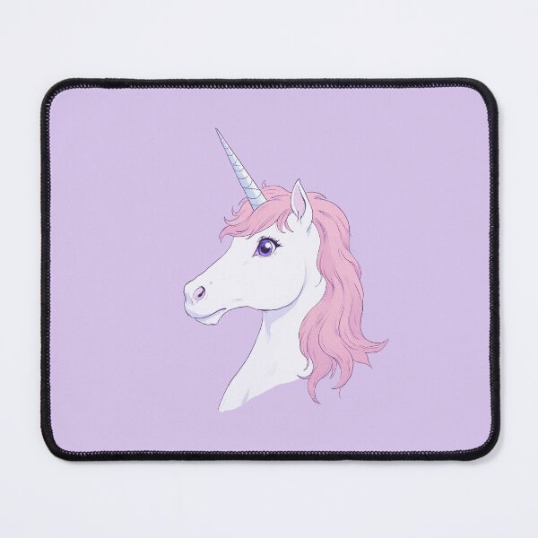 Item preview, Enchanted Unicorn in Pastel Lavender - A Comic Style Illustration designed and sold by ShroomForge.
