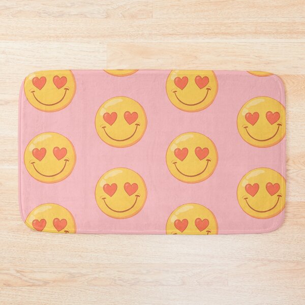 Item preview, Heart-Eyed Smiley in Pastel Pink  Comic Style Illustration designed and sold by ShroomForge.