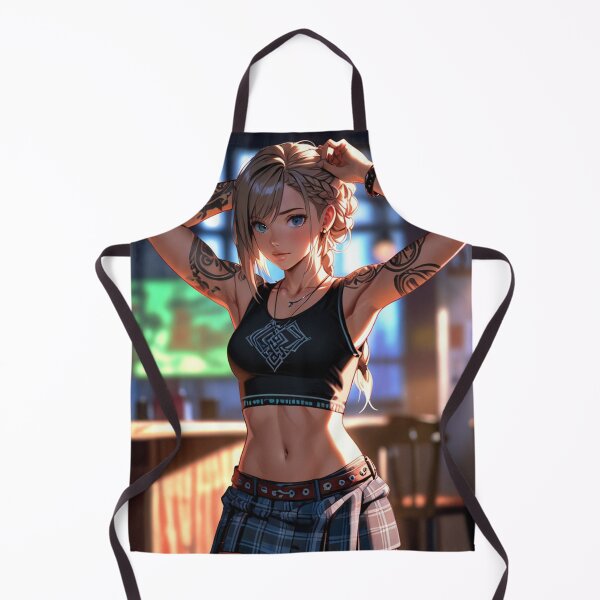 Item preview, Beautiful light haired Tattooed Anime Manga Girl in sleeveless top designed and sold by Vintage Designs +.