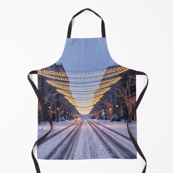 Item preview, Snowy City Street with Festive Lights designed and sold by ItheMattI.