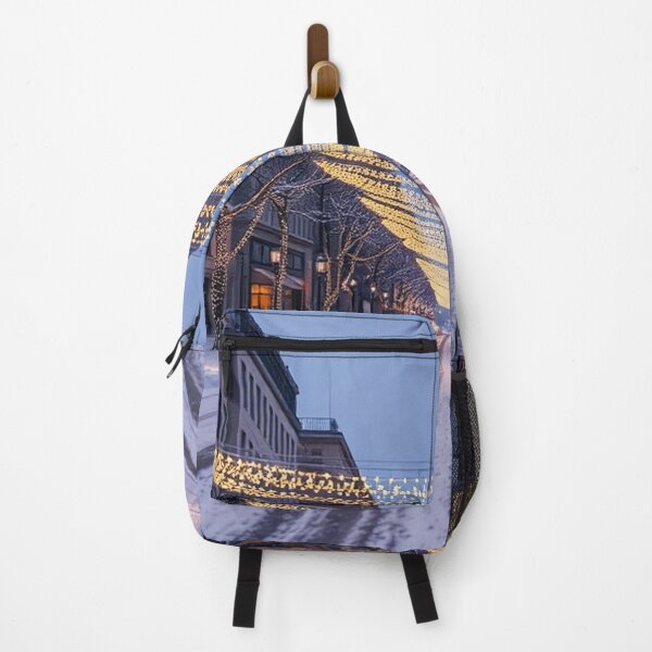 Item preview, Snowy City Street with Festive Lights designed and sold by ItheMattI.