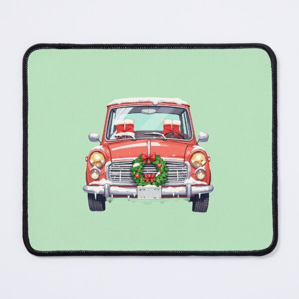 Item preview, Winter Wonder Car Kawaii Santa's Ride in Pastel Green designed and sold by kahida.