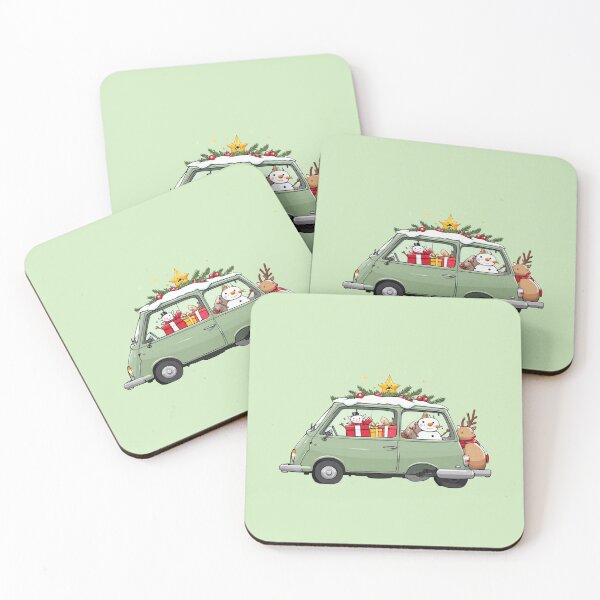 Item preview, Snowbound Cute Car Kawaii Christmas Delights designed and sold by kahida.
