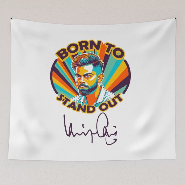 Item preview, Inspired by the geometric WPAP style, this design highlights Virat Kohli in vibrant colors and sharp angles for a modern and bold look. designed and sold by BeetBrush.