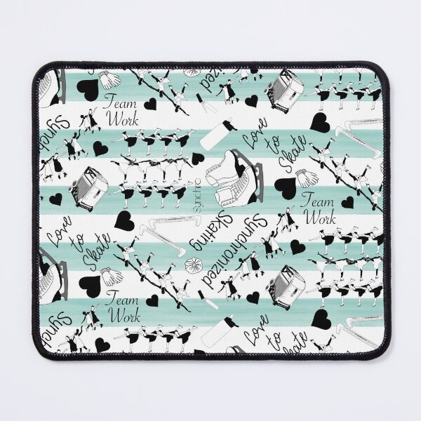 Item preview, Synchronized Skating Black and White, Striped Design on Mint Green designed and sold by PD-Skating.