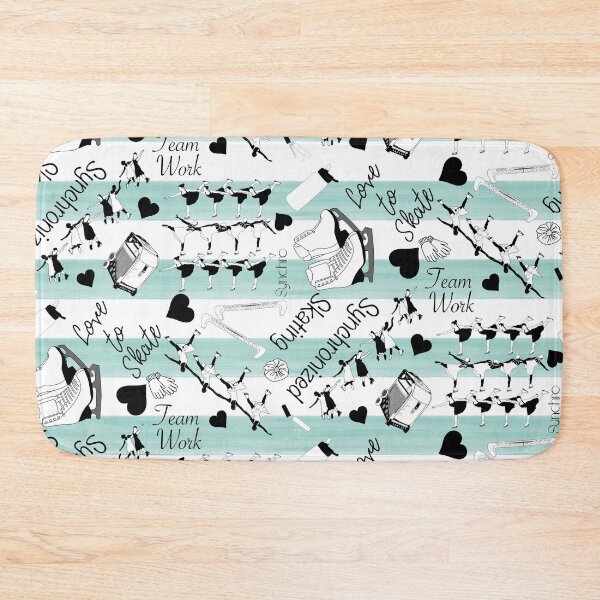 Item preview, Synchronized Skating Black and White, Striped Design on Mint Green designed and sold by Purposely Designed.