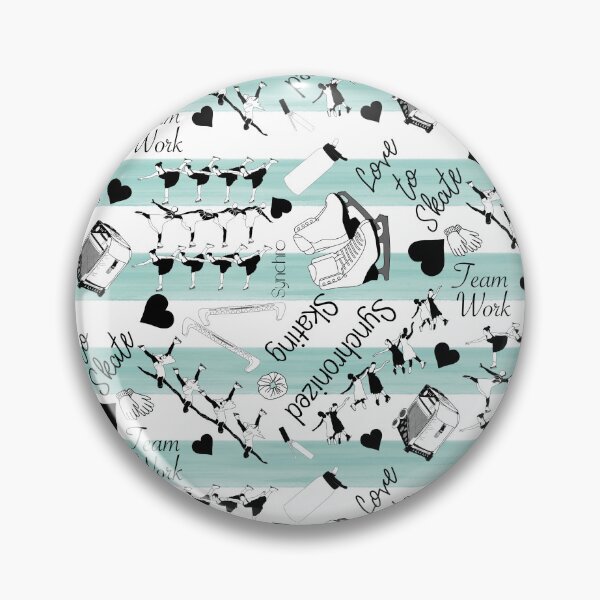 Item preview, Synchronized Skating Black and White, Striped Design on Mint Green designed and sold by PD-Skating.