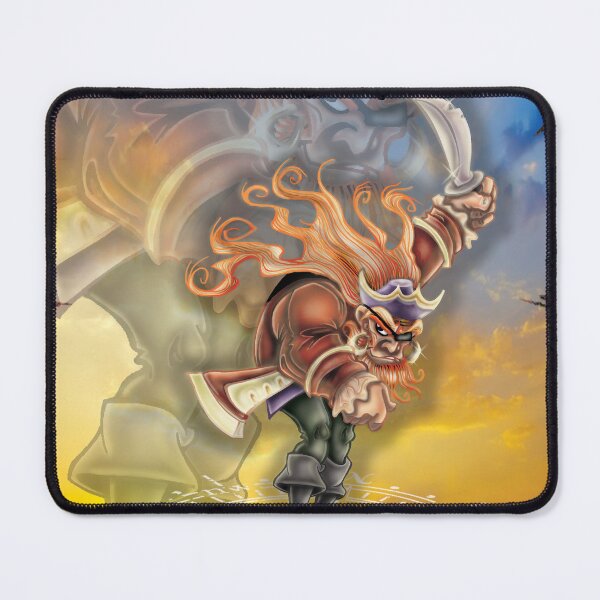 Item preview, Angry pirate cartoon illustration designed and sold by Dimisbarbarian.