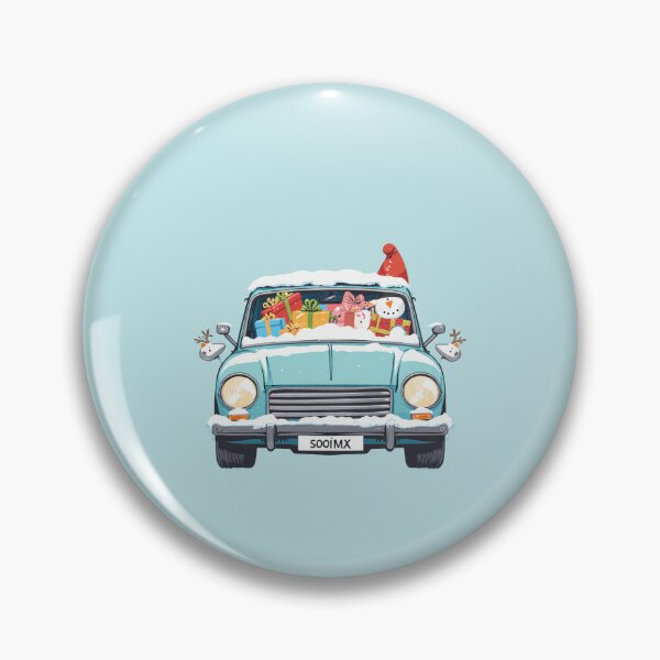 Item preview, Snowy Ride Kawaii Car with Snowman Ears & Presents designed and sold by kahida.