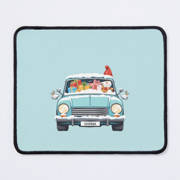 Item preview, Snowy Ride Kawaii Car with Snowman Ears & Presents designed and sold by kahida.
