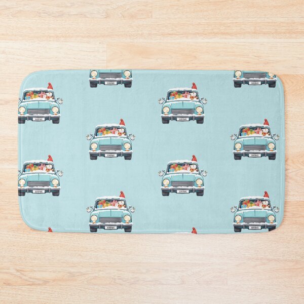 Item preview, Snowy Ride Kawaii Car with Snowman Ears & Presents designed and sold by kahida.