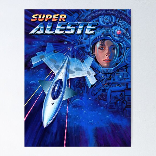 Artikel-Vorschau von Super Aleste Spielcover, designt und verkauft von Retr0Tshirts.