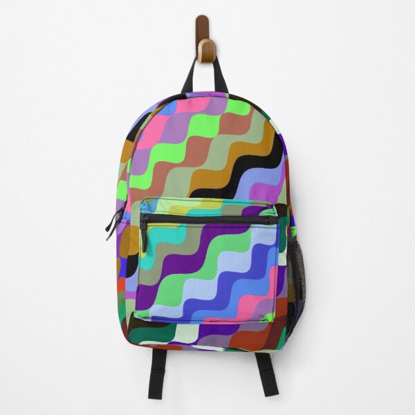 Aperçu de l'œuvre Ondes fractales angulaires multicolores abstraites 2 créée et vendue par SXW Designs.