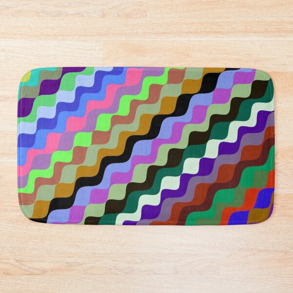 Aperçu de l'œuvre Ondes fractales angulaires multicolores abstraites 2 créée et vendue par SXW Designs.
