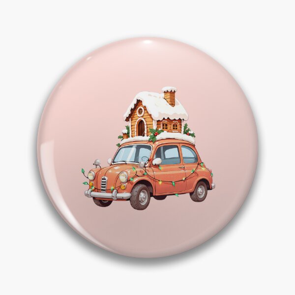 Item preview, Gingerbread Car Delight Kawaii Christmas Sparkle designed and sold by kahida.