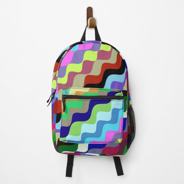 Aperçu de l'œuvre Ondes fractales angulaires multicolores abstraites 3 créée et vendue par SXW Designs.