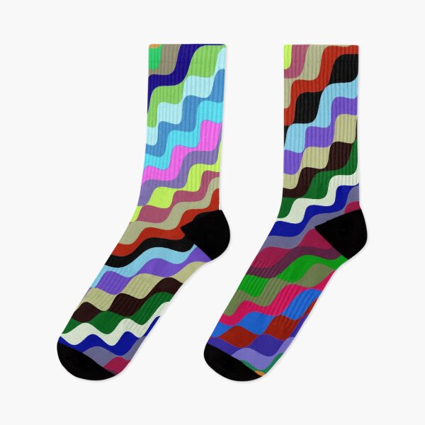 Aperçu de l'œuvre Ondes fractales angulaires multicolores abstraites 3 créée et vendue par SXW Designs.