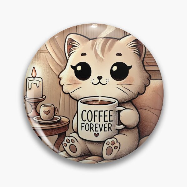 Item preview, Coffee Forever - Cute Cat Illustration designed and sold by Alta-store.