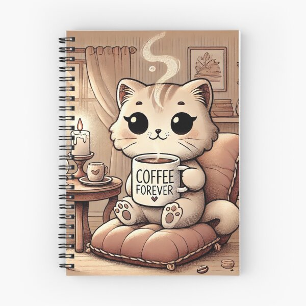 Item preview, Coffee Forever - Cute Cat Illustration designed and sold by Alta-store.