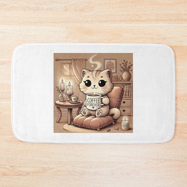 Item preview, Coffee Forever - Cute Cat Illustration designed and sold by Alta-store.