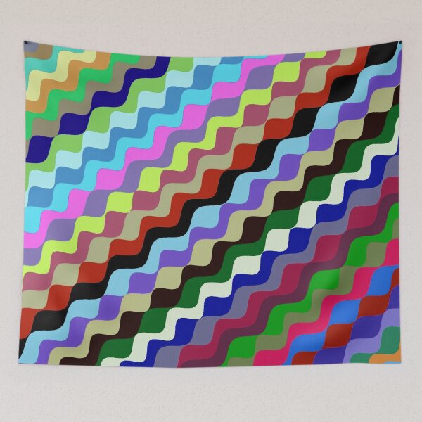 Aperçu de l'œuvre Ondes fractales angulaires multicolores abstraites 3 créée et vendue par SXW Designs.
