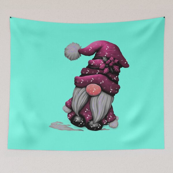 Item preview, Cute Purple Music Santa Christmas Gnome designed and sold by ShreecreatE.
