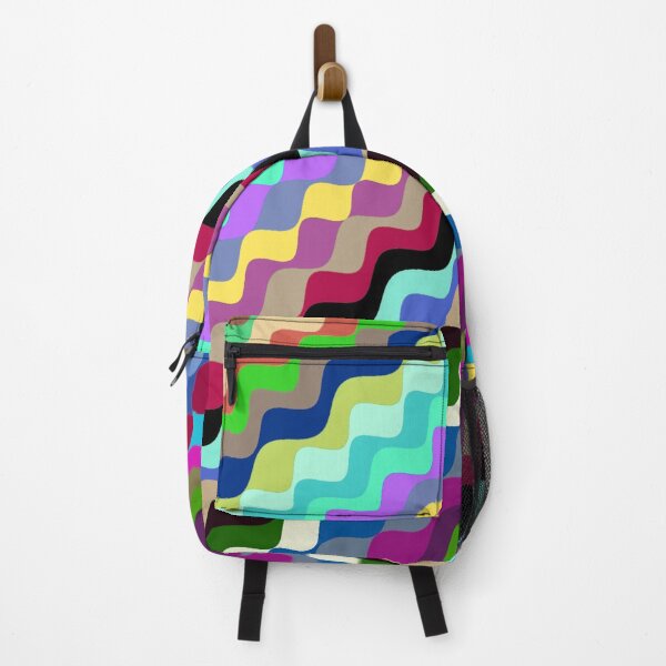 Aperçu de l'œuvre Ondes fractales angulaires multicolores abstraites 4 créée et vendue par SXW Designs.