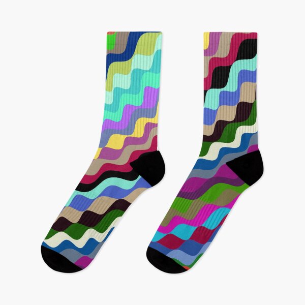 Aperçu de l'œuvre Ondes fractales angulaires multicolores abstraites 4 créée et vendue par SXW Designs.