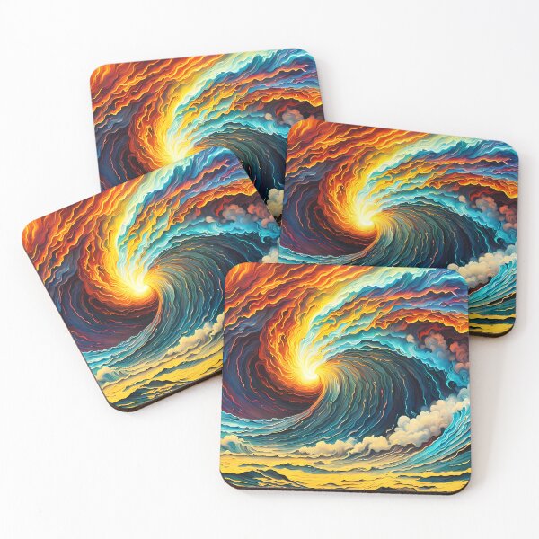 Item preview, Colourful Waves, Ai Generated Art  designed and sold by ACC .