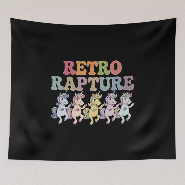 Item preview, Retro Unicorn Rapture - Colorful Pastel Unicorn Design designed and sold by love3617.