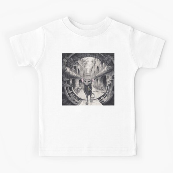 Rat Gang Crew Books Graf Artist in His Castle by iServalan in Greyscale Kids T-Shirt