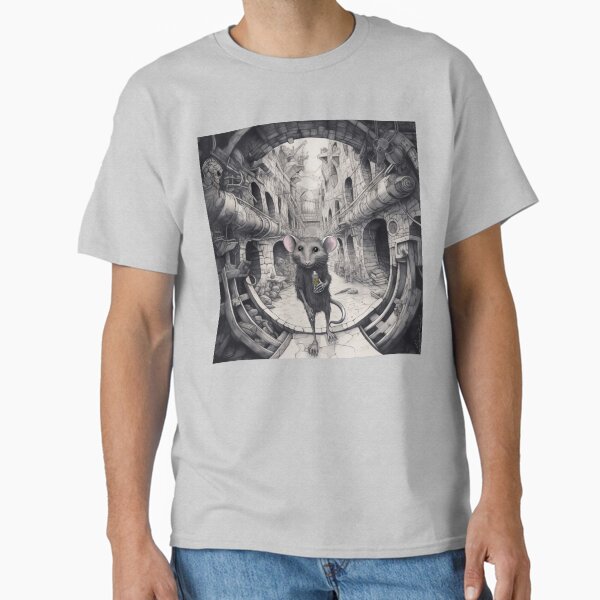 Rat Gang Crew Books Graf Artist in His Castle by iServalan in Greyscale Classic T-Shirt