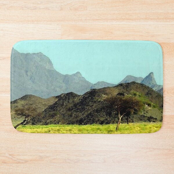 Item preview, trees & mountains in plains oil painting designed and sold by AA-designstore.