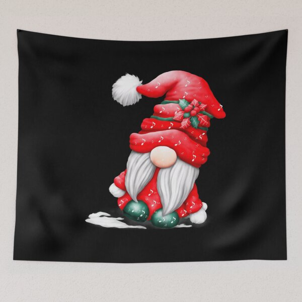 Item preview, Cute Red Music Santa Christmas Gnome designed and sold by ShreecreatE.