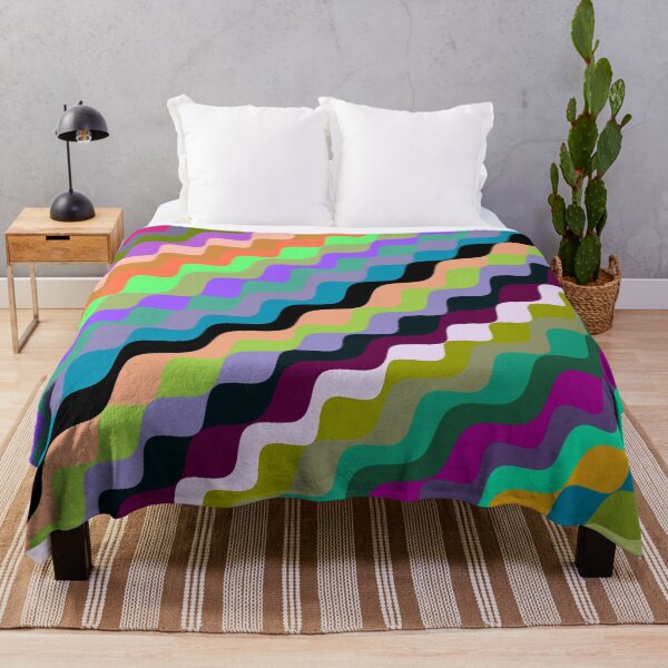 Aperçu de l'œuvre Ondes fractales angulaires multicolores abstraites 5 créée et vendue par SXW Designs.