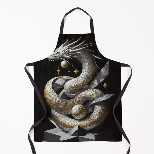 Item preview, Golden Geometric Dragon – Mystical Art Design designed and sold by Creet-Design.