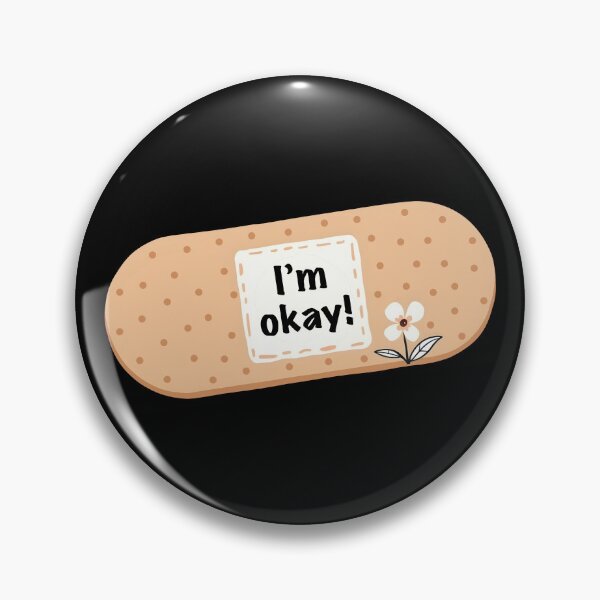 Item preview, Simple I’m Okay Bandage Minimal Modern Beige Bandage designed and sold by CraftedByDisha.