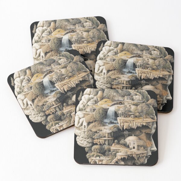 Item preview, Surreal Mindscape – Architectural Brain Landscape Art designed and sold by Creet-Design.