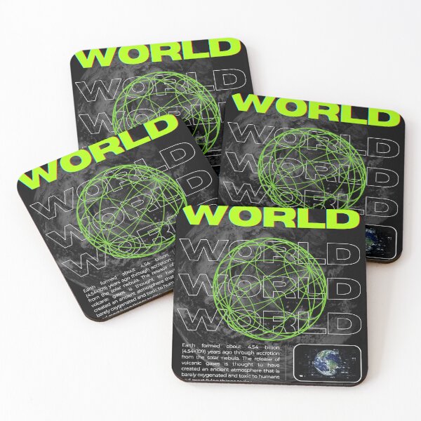 Item preview, World Typography Design - Earth and Modern Graphics Art - black designed and sold by danfreeze.