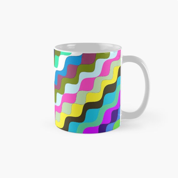 Aperçu de l'œuvre Ondes fractales angulaires multicolores abstraites 6 créée et vendue par SXW Designs.