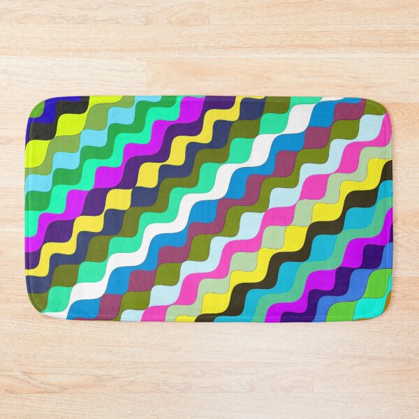 Aperçu de l'œuvre Ondes fractales angulaires multicolores abstraites 6 créée et vendue par SXW Designs.
