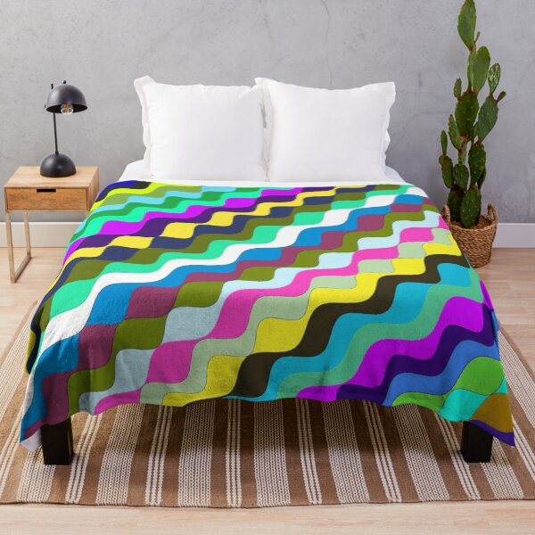 Aperçu de l'œuvre Ondes fractales angulaires multicolores abstraites 6 créée et vendue par SXW Designs.