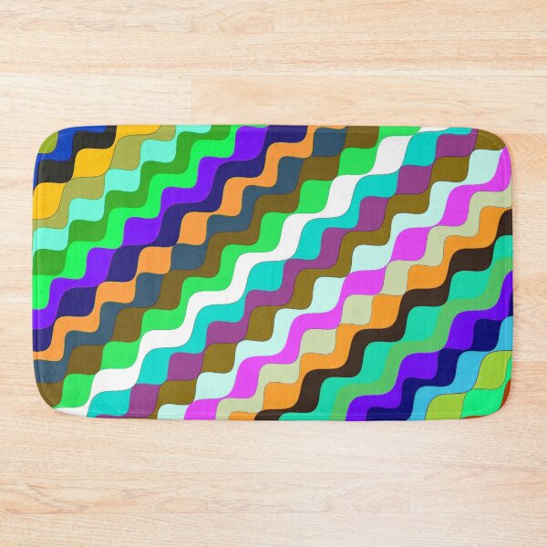 Aperçu de l'œuvre Ondes fractales angulaires multicolores abstraites 7 créée et vendue par SXW Designs.
