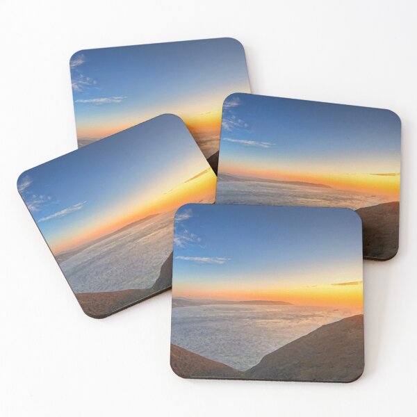 Item preview, sunrise / sunset behind mountains oil painting designed and sold by AA-designstore.