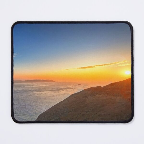 Item preview, sunrise / sunset behind mountains oil painting designed and sold by AA-designstore.