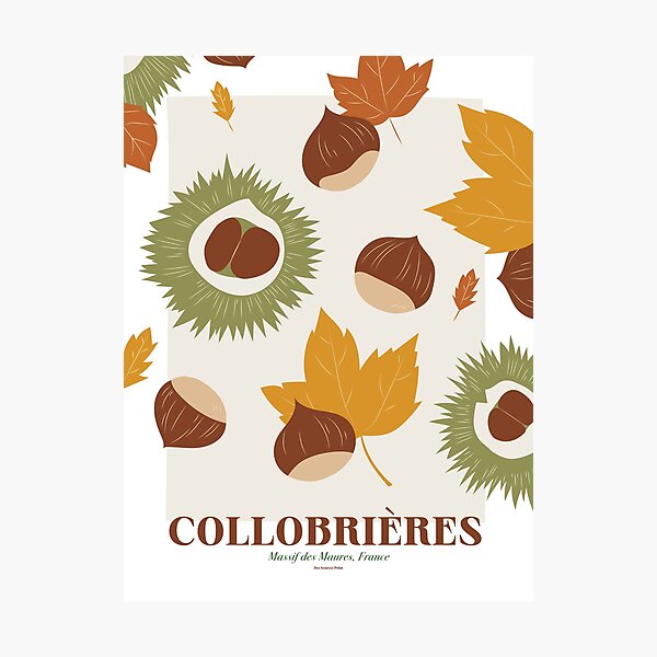 Item preview, poster illustration collobrières, var, french riviera designed and sold by manonpradier.