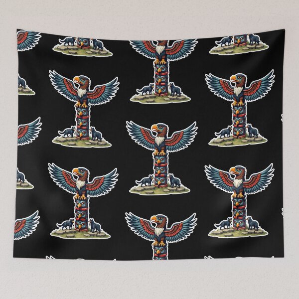 Item preview, Majestic Totem Pole and Eagle designed and sold by Taans-Creation.