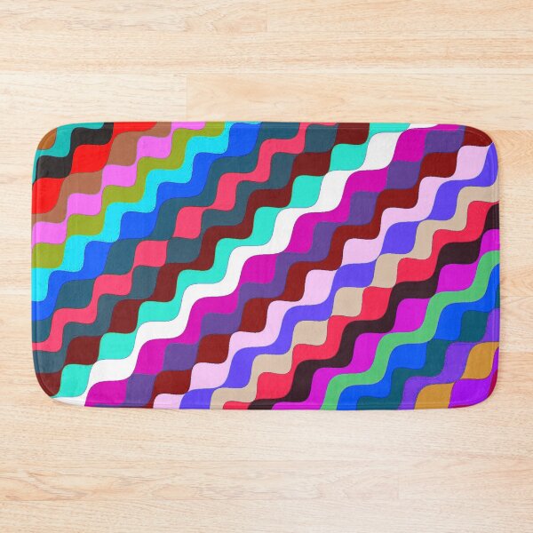 Aperçu de l'œuvre Ondes fractales angulaires multicolores abstraites 8 créée et vendue par SXW Designs.